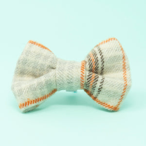 Tan Plaid Dog Bow Tie - The Woof Warehouse