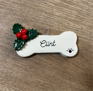 Personalized Dog Bone Ornament - The Woof Warehouse