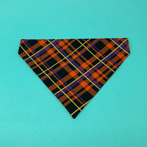 Halloween Plaid Dog Bandana