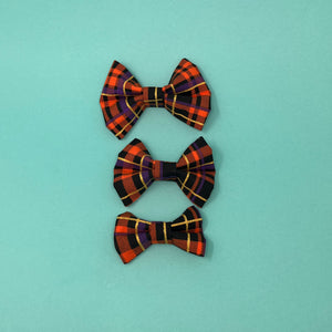 Halloween Plaid Bow Tie