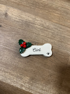 Personalized Dog Bone Ornament - The Woof Warehouse