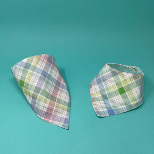 Matching Dog Bandana and Baby Bib- Spring Pastel - The Woof Warehouse