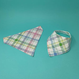 Matching Dog Bandana and Baby Bib- Spring Pastel - The Woof Warehouse