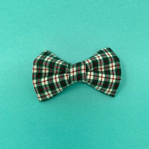 Christmas Red and Green Plaid Bow Tie - The Woof Warehouse