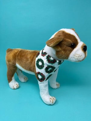 Festive Wreaths Dog Bandana - The Woof Warehouse