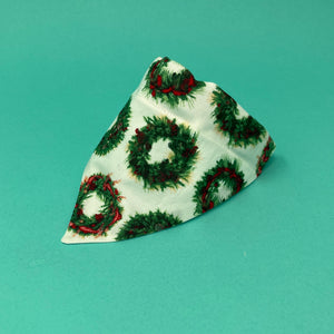 Festive Wreaths Dog Bandana - The Woof Warehouse