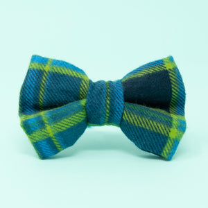 Blue Plaid Dog Bow Tie - The Woof Warehouse
