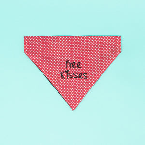 Free Kisses Valentines Dog Bandana - The Woof Warehouse