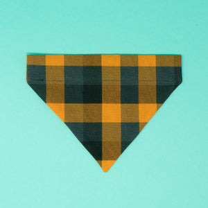 Orange and Black Buffalo Plaid Halloween Dog Bandana - The Woof Warehouse