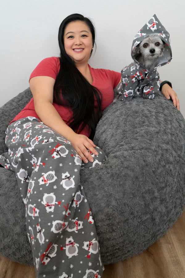 Matching Dog and Owner Sweaters Human Christmas Pajamas Pjs For Family Pet  Sets With Set Outfits Clothes Dogs Paws Mom Women Bandana Humans Doggy