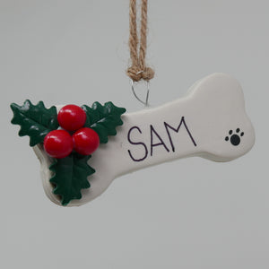Personalized Dog Bone Ornament - The Woof Warehouse