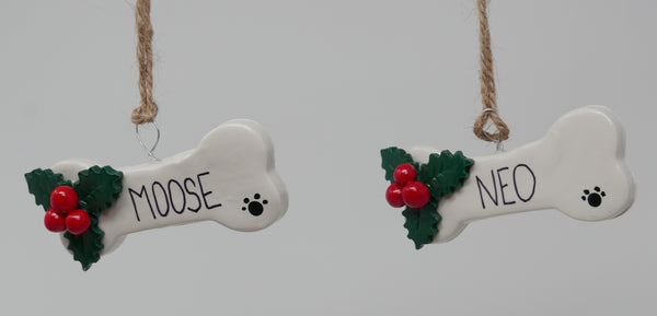 Personalized Dog Bone Ornament - The Woof Warehouse