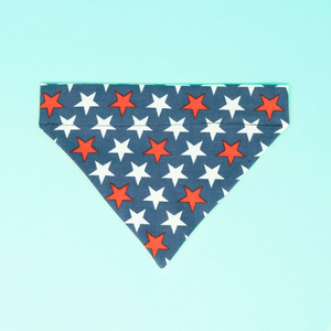 Red, White, and Blue Stars Dog Bandana - The Woof Warehouse